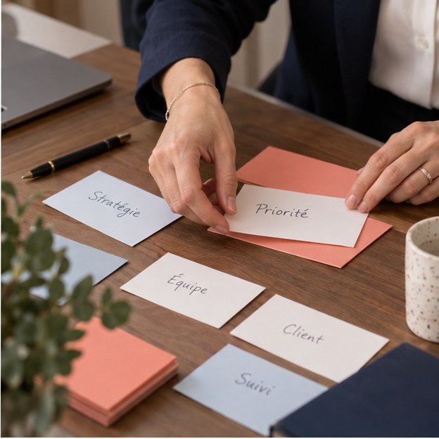 Organisation visuelle des priorités pour déléguer