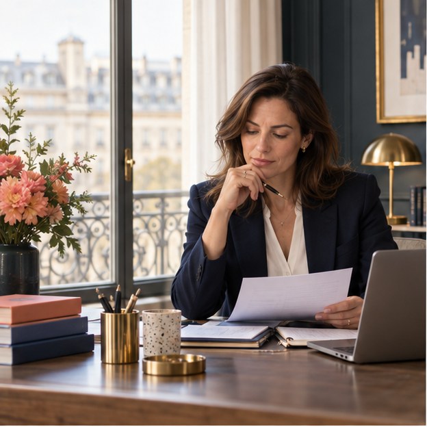 Manager préparant une délégation claire à son bureau